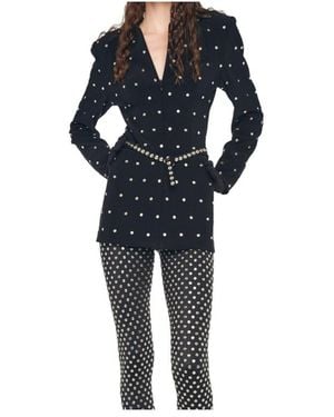 Norma Kamali Studded Fitted Jacket - Blue