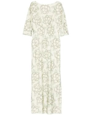 Marni Floral Print Dress - White