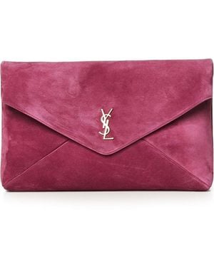 Saint Laurent Envelope Clutch Bag - Pink