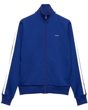 Prada Zip-Up Blouson Jacket - Blue
