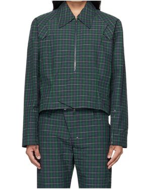 Kiko Kostadinov Kraner Cropped Blouson - Green