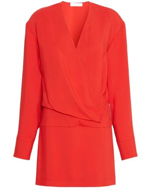 Sportmax Etere Draped Mini Dress - Red