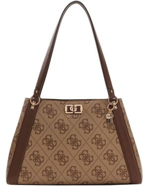 Guess Zippered Shoulder Bag - Brown