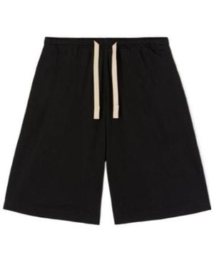 Palm Angels Drawstring Bermuda Shorts - Black