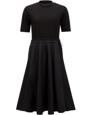 Moncler Crewneck Short-Sleeve Dress - Black