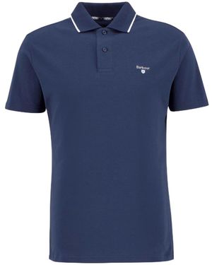 Barbour Hackney Tailored Short-Sleeved Polo Shirt - Blue