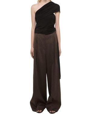 Helmut Lang One Shoulder Top - Black