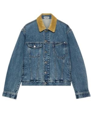 JW Anderson Corduroy Collar Denim Jacket - Blue