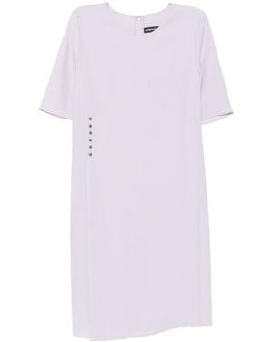 Emporio Armani Stud-Embellished Mini Dress - Purple