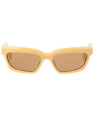 Jacquemus Solid-Colored Square Plastic Sunglasses - Natural