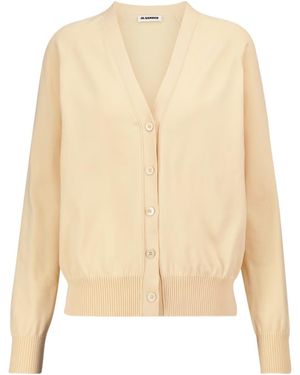 Jil Sander V-Neck Cardigan - Natural