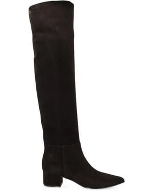 Gianvito Rossi 50Mm Suede Knee-High Boots - Black