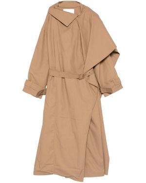 Entire studios Belted Oversized Coat - Natural