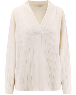 Max Mara Arten V-Neck Jumper - White