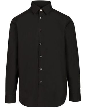 Paul Smith Artist Stripe Cuff Shirt - Black