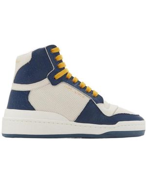 Saint Laurent Sl24 High Top Shoes - Blue