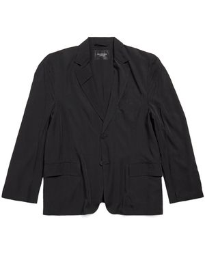 Balenciaga Single-Breasted Tailored Jacket - Blue