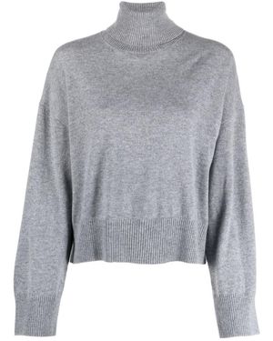 P.A.R.O.S.H. Roll-Neck Cashmere Sweatshirt - Gray
