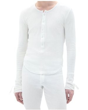 Ann Demeulemeester Pointelle T-Shirt - White