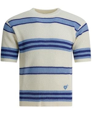 Human Made Striped Short-Sleeve Knitwear - Blue