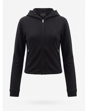 Gucci Jersey Zip Jacket With Embroidery - Black