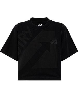 Autry Cropped T-Shirt - Black