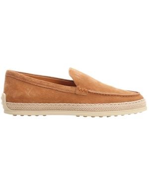 Tod's Logo Debossed Slip-On Espadrilles - Brown