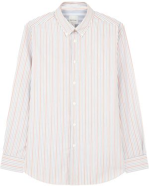 Paul Smith Striped-Pattern Shirt - White