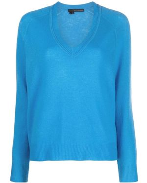 360cashmere V-Neck Cashmere Jumper - Blue