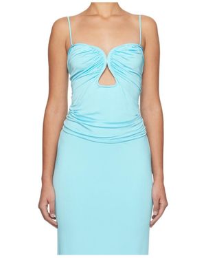 Paris Georgia Basics Pleated Vest - Blue