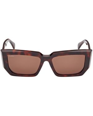 Max Mara Rectangular Frame Sunglasses - Brown
