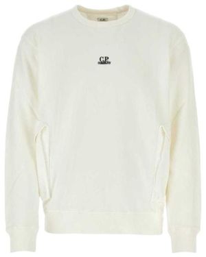 C.P. Company Flap-Pockets Cotton Sweatshirt - White