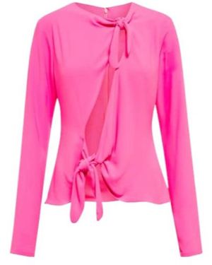 The Attico Self-Tie Cutout Top - Pink