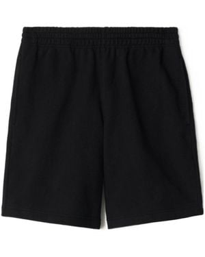 Burberry Cross Stitch Ekd Cotton Shorts - Black