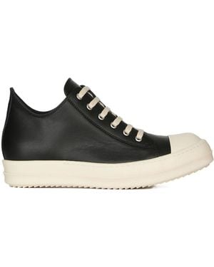 Rick Owens Lace-Up Low-Top Casual Shoes - Black
