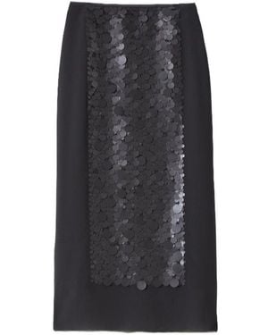 JOSEPH Sequin-Embellished Midi Skirt - Black