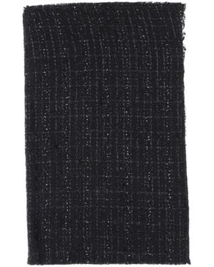 Faliero Sarti Metallic Thread Fringed Scarf - Black