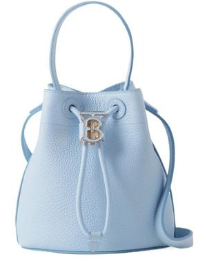 Burberry Tb Grainy Bucket Bag - Blue