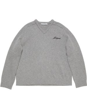 Acne Studios V-Neck Jumper - Grey