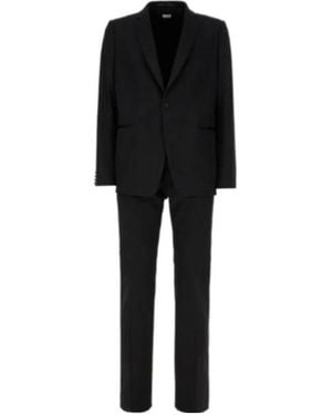 Dries Van Noten Long-Sleeved Suit Jacket And Trousers Set - Black