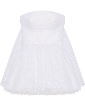 Givenchy Bustier Cape Back Dress - White