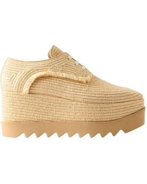 Stella McCartney Elyse Raffia Platform Trainers - Natural