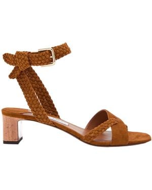 Jimmy Choo Suede High-Heeled Sandals - Brown