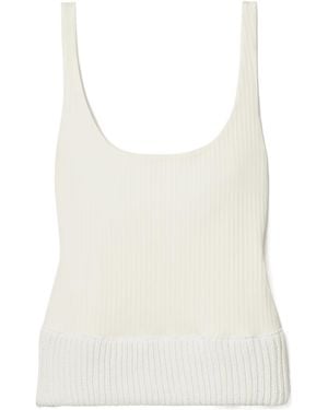 16Arlington Keo Ribbed Tank Top - White