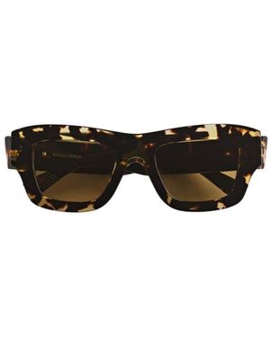 Bottega Veneta Ultrathin Squared Sunglasses - Black
