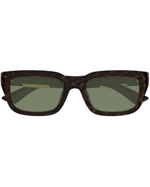 Bottega Veneta Eyewear Rectangle Frame Sunglasses - Green