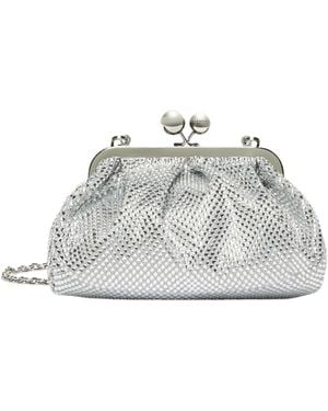 Weekend by Maxmara Emy Embellished Clutch Bag - White