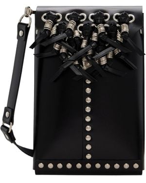 Toga Leather Shoulder Bag - Black