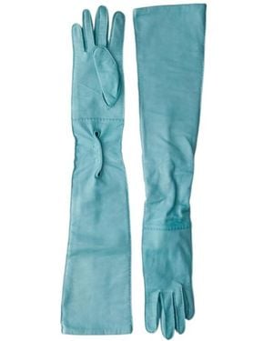 Prada Leather Long Gloves - Blue