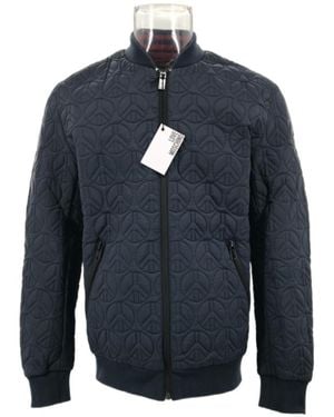 Moschino Long-Sleeved Zipper Casual Jacket - Blue